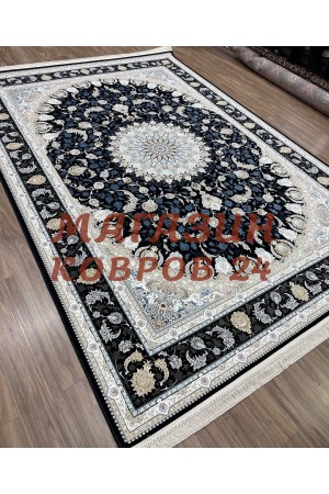 Иранский ковер Mashad 1200 002 Черный-серый